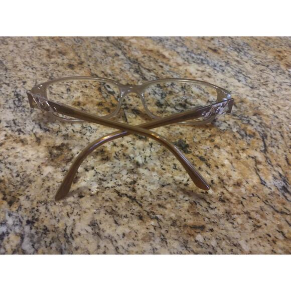 La Scala Womens Eyeglass Nice!!!!! 437 Brown Cream Bronze 52-16-135 - Picture 10 of 10